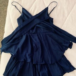 Navy Blue Homecoming Dress with Wrap Around Straps. Only worn once!!!